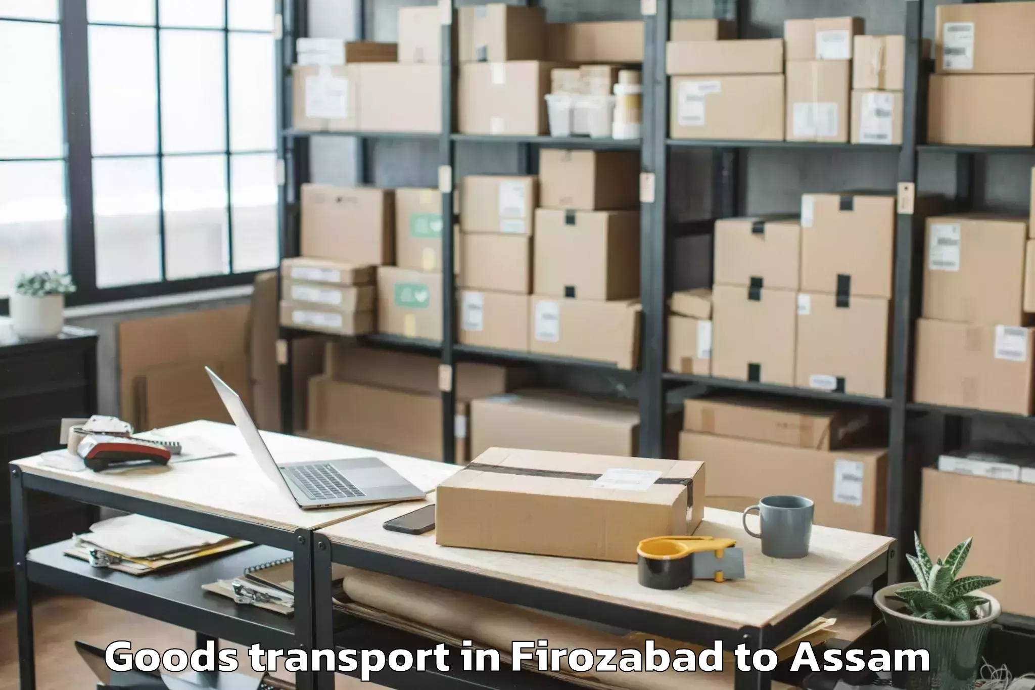 Top Firozabad to Dhubri Goods Transport Available